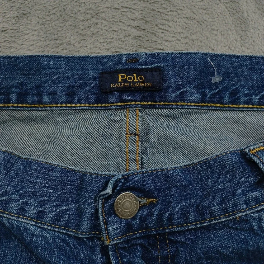 Polo Ralph Lauren Jeans Mens 40x32 Blue Denim Hampton Relaxed Straight Casual